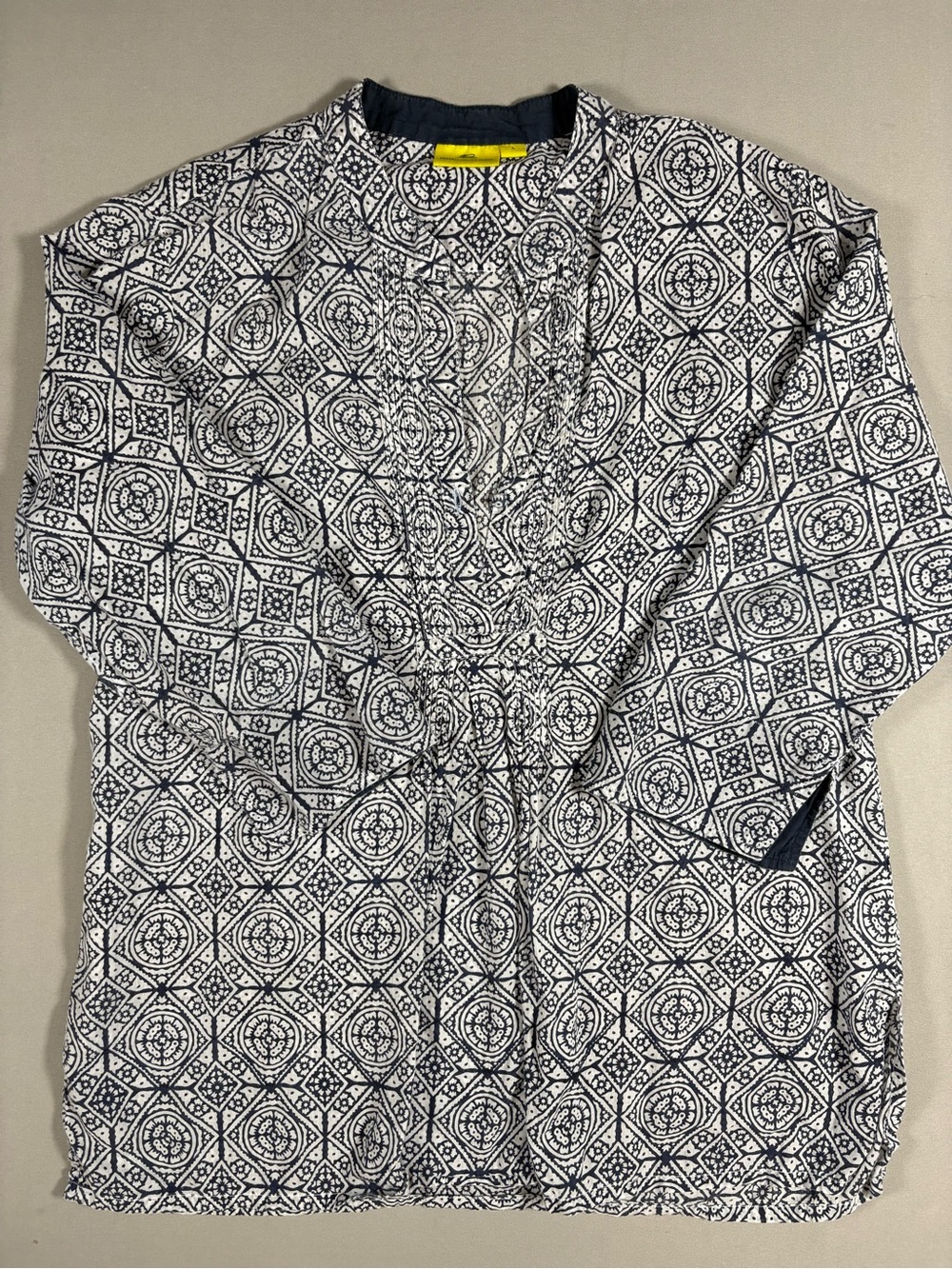 Roberta Roller Rabbit Navy and White Medallion Print Tunic